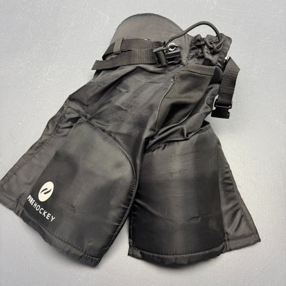 Pure Hockey Shorts Kids Large Black Ice Hockey Athletic Training Sportswear